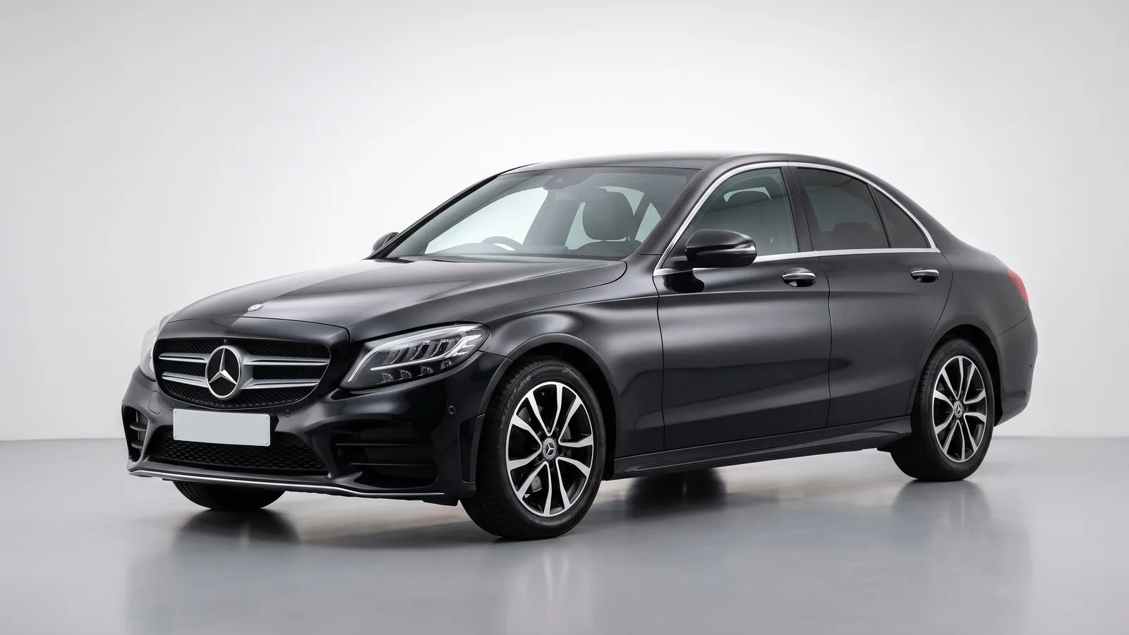 Mercedes Benz C180 executive sedan, chauffeur hire for weddings and airport pickups in Karachi